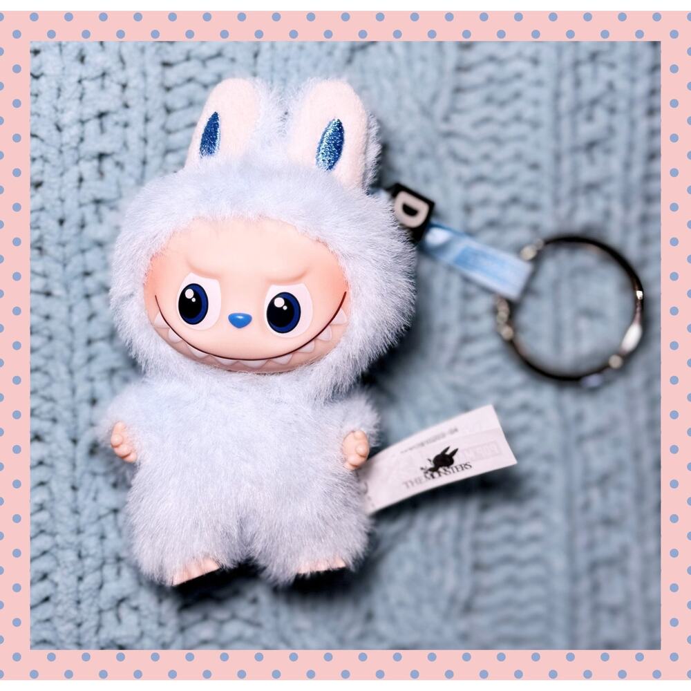 POP MART Labubu Pin for Love Letter D Vinyl Plush Pendant Bag Charm Keychain Toy